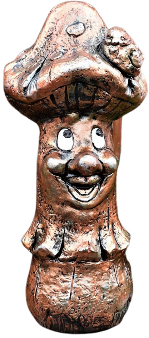 Pilz mit Gesicht Deko Gartenfigur