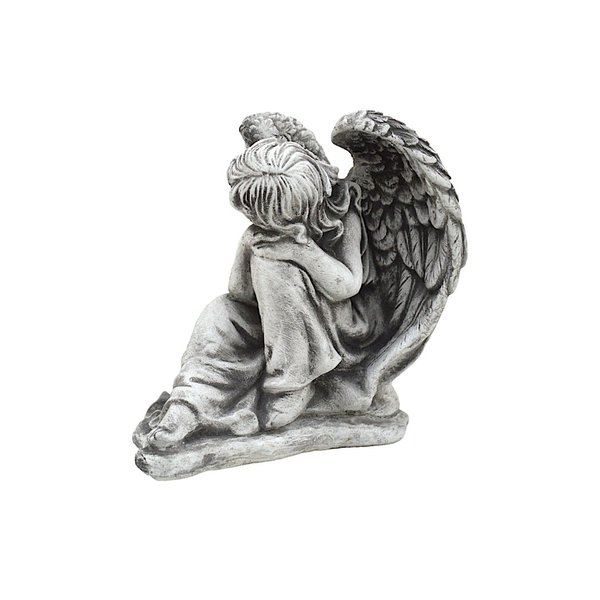 Steinfigur wunderschöner schlafender Engel Gartendeko Steinguss